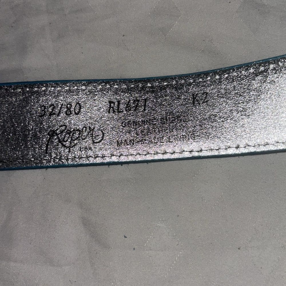 Roper Suede Turquoise Belt - Picture 2 of 5